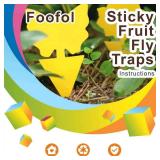 Fruit Fly Traps Fungus Gnat Traps Yellow Sticky Bug Traps 36 Pack No Harm and Odorless for Indoor Outdoor Use Protect The Plant - Retail: $6
