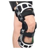 Orthomen OA Knee Brace, Osteo Assist Double Upright Unloader Knee Brace for Men and Women Mild to Moderate Knee Osteoarthritis Medial and Lateral Support (MRight) - Retail: $177
