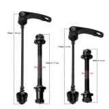 Moicstiy 1Pair Quick Release Bicycle Hubs and Steel Axles, Black Quick Release Bike Axle Hollow Hub Shaft Front and Rear Axle Kit for Mountain Bike (4Pcs) - Retail: $8