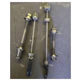Moicstiy 1Pair Quick Release Bicycle Hubs and Steel Axles, Black Quick Release Bike Axle Hollow Hub Shaft Front and Rear Axle Kit for Mountain Bike (4Pcs) - Retail: $8