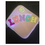 Insulated Lunch Bag With Adjustable Shoulder Strap, Nylon Preppy Lunch Box Large Insulated Lunch Bag Reusable Lunch Tote Bag with Smiley Preppy LunchBag for Girls School Travel Picnic (Purple) - Retai