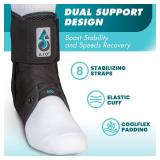 Med Spec ASO Ankle Stabilizer (Medium, Black)  Ankle Brace for Sprained Ankle and Peroneal Tendonitis, Orthopedic Ankle Support for Men, Women, Adults, Teens and Kids, Sports Injury Recovery, 264014
