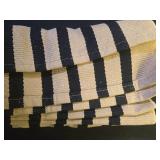 KILOCOCO Striped Rug 3ftx5ft Front Door Rug Woven Cotton Washable Stripe Layered Doormats Indoor Outdoor Door Mat for Front PorchKitchenFarmhouseEntrywayPatio, Brown - Retail: $30