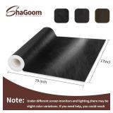 Shagoom Leather Repair Patch, 17X79 inch Strong Sticky Repair Patch Self Adhesive Waterproof, DIY Large Vinyl Patches for Couches, Furniture, Sofa, Car, Chair (Black, 17X79 inch) - Retail: $23