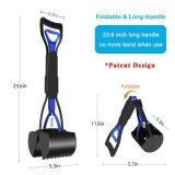 UPSKY Pooper Scooper for Large Small Dogs, Folding Dog Poop Scooper, Durable Spring and Premium Materials, Easy to Use for Grass, Dirt, Gravel Pick Up Shovel - Retail: $13