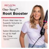 REVLON One-Step Hair Dryer and Styler - Root Booster Round Brush for Styling, Dryer Brush for Fast and Easy Salon-Quality Blowout, More Shine and Less Frizz (1-12 in) - Retail: $29