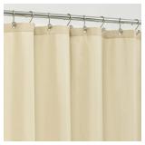 ALYVIA SPRING Cream Fabric Shower Curtain Liner Waterproof - Soft and Light-Weight Cloth Shower Liner with 3 Magnets, Hotel Quality and Machine Washable - Standard Size 72x72, Cream - Retail: $13