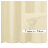 ALYVIA SPRING Cream Fabric Shower Curtain Liner Waterproof - Soft and Light-Weight Cloth Shower Liner with 3 Magnets, Hotel Quality and Machine Washable - Standard Size 72x72, Cream - Retail: $13