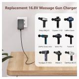 16.8V Charger for Massage Gun Compatible with TheraGun, Hyperice, Medcursor, Mebak, Toloco, Sportneer, Sonic, Fusion, Youdgee, Sharper Image, Olsky, Cryotex, Cholas Massage Gun - 79in DC Charger - Ret