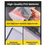 HYARUAT 11 x 17 Rigid Clear Toploaders - Durable PVC Document Protectors, Plastic Sleeves for Photos, Larger Art Prints, and Menu Covers, 10 Pack - Retail: $23