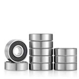 Donepart R6 2RS Bearings 38 ID x 78 OD x 932 Width Small Bearings Pre-Lubricated and Double Rubber Sealed Bearings (10 Pack) - Retail: $11