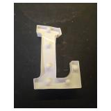 *Bent Slightly Upwards* Small Led Marquee Letters, Light Up Letters, 8.58 Inch Led Letter Lights, Battery Powered Lighted Sign for Table, Party, Birthday, Christmas Decor (Letter L) - Retail: $8