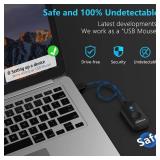 Cloudeck Mouse Jiggler Undetectable, USB Mover, Gaming Automatic Continuous Click Device, Plug and Play, Simulate Mouse Pointer Movement to Prevent PC Sleep 2 Count - Retail: $14