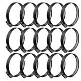 BOTTEN 15pcs Black Hose Clamp,(40-63mm) 304 Hose Clamps Stainless Steel Adjustable Worm Gear Hose Clamps Assortment Kit,radiator hose clamps fuel line clamps 15 Count - Retail: $10
