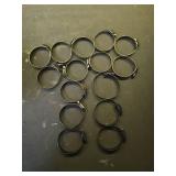 BOTTEN 15pcs Black Hose Clamp,(40-63mm) 304 Hose Clamps Stainless Steel Adjustable Worm Gear Hose Clamps Assortment Kit,radiator hose clamps fuel line clamps 15 Count - Retail: $10