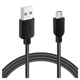 Micro USB Cable 4 Feet, 2.4A Fast Charging and Sync Android Charger, USB 2.0 A to Micro B 5-Pin Cord, Compatible with Samsung Galaxy S7 S6 Edge, Note 5 4, Sony, PS4, Kindle, Fire TV and More  Black 