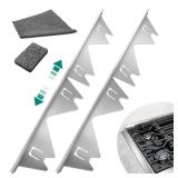 2 Pack Stainless Steel Stove Gap Covers Silver, Windspeed Stove Counter Gap Covers for Stove Gap Filler Gap Covers Between Stove and Counter Edge Gap Covers Length 13.8 to 27.6" - Retail: $17