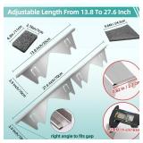 2 Pack Stainless Steel Stove Gap Covers Silver, Windspeed Stove Counter Gap Covers for Stove Gap Filler Gap Covers Between Stove and Counter Edge Gap Covers Length 13.8 to 27.6" - Retail: $17
