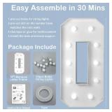 *Slight Damaging on Foam* 3FT36 Inch Marquee Light up Numbers with White Lights,White Marquee Number 0-9 for Birthday Party Large Mosaic Frame Letter Cardboard Pre-Cut Foam Board Sign DIY Decorations 
