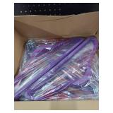 HOUSE DAY Premium Velvet Hangers 50 Pack, Non-Slip Flocked Felt Hangers, Sturdy Clothes Hanger with 360° Rotatable Hook, Heavy Duty Durable Slim Coat Hanger for Closet Space Saving (Noble-Purple) - R