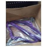 HOUSE DAY Premium Velvet Hangers 50 Pack, Non-Slip Flocked Felt Hangers, Sturdy Clothes Hanger with 360° Rotatable Hook, Heavy Duty Durable Slim Coat Hanger for Closet Space Saving (Noble-Purple) - R