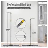 Nolopau 36 Inch Commercial Industrial Floor Mop, Long Handle, Washable Cotton and 2 Microfiber Mop Pads, Heavy Duty Wet and Dry for Hardwood, Tiles, Laminate - Retail: $31