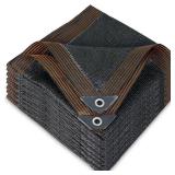 winemana 90 Shade Cloth, Dog Kennel Shade Cover, 10 x 20 FT Sturdy Durable Sunblock Shade Mesh Tarp with Grommets for Patio Plants Greenhouse Chicken Coop Porch - Retail: $38