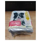 Paw Inspired 20ct Disposable Dog Diapers | Female Dog Diapers Ultra Protection | Diapers for Dogs in Heat, Excitable Urination, or Incontinence (Large) - Retail: $23
