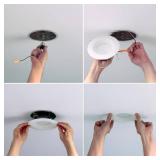 Halo 5 inch and 6 inch Integrated LED Recessed Retrofit Downlight Trim, 90 CRI, Title 20 Compliant, 3000K Soft White Recessed Light - Retail: $18