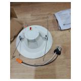 Halo 5 inch and 6 inch Integrated LED Recessed Retrofit Downlight Trim, 90 CRI, Title 20 Compliant, 3000K Soft White Recessed Light - Retail: $18