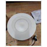 Halo 5 inch and 6 inch Integrated LED Recessed Retrofit Downlight Trim, 90 CRI, Title 20 Compliant, 3000K Soft White Recessed Light - Retail: $18