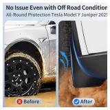 TSLDRV 2025 Upgrade Mud Flaps for Tesla Model Y Juniper 2025 [No DrillingTape Install] Splash Guards Fenders All Weather Mudflaps for Tesla Model Y Juniper Accessories 2025 Matte Black - Retail: $30