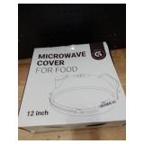 12 Inch Microwave Splatter Cover, Upgraded Microwave Cover for Food with Water Steamer, Integrated Handle, Splatter Guard, Cookware Lid, House Warming Gifts New Home, Grey - Retail: $30