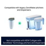 ZeroWater Official Replacement Filter - 5-Stage 0 TDS Filter Replacement - System IAPMO Certified to Reduce Lead, Chromium, and PFOAPFOS, 2-Pack, White - Retail: $33