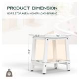 BEKVEM Shower Bench for Inside Shower - White HDPE Shower Stool Waterproof - Spa Bathroom Seat Chair with Handle, Storage Shelf, Adjustable Feet - IndoorOutdoor, Weather Resistant - Retail: $60