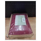 ROSGONIA Twin Comforter and Pillowcase for College Girls and Boys - Dark Red, Lightweight Dorm Bedding - Retail: $6