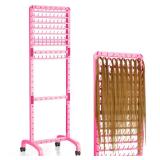 Yumkfoi Adjustable Braiding Rack with 160 Pegs, 2-sided Braid Rack for Braiders, Movable Hair Racks with Wheels, Hair Extension Holder for Braiders and Hairstylists - Retail: $42