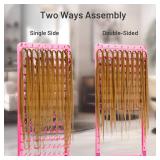 Yumkfoi Adjustable Braiding Rack with 160 Pegs, 2-sided Braid Rack for Braiders, Movable Hair Racks with Wheels, Hair Extension Holder for Braiders and Hairstylists - Retail: $42