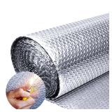 MRPAPA Double-Sided Radiant Barrier Insulation Roll (43.6" x10Ft) - 95 Reflective Aluminum Foil Bubble Wrap, B2 Fireproof Window Insulation for AtticGarageRV, Thermal Shield to Block Heat and Cold - R