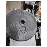 Black Umbrella Stand, Weighted, 20" Diameter