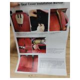 Rear Carseat Covers, Red & Black