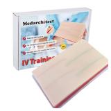 Medarchitect Venipuncture IV Injection Training Pad Model with 4 Veins Imbedded and 3 Skin Layers for Medical Students Doctors Nurses Practice - Retail: $24