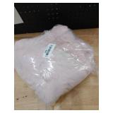 ORINOVA Pink Plush Washable Fluffy Fur Rugs for Living Room Shag Faux Rabbit Fuzzy Fur Area Rugs for Bedroom 2x6 Rug Oblong Nursery Rug - Retail: $30