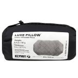 Klymit Luxe Travel Pillow, Lightweight Inflatable Hybrid Airplane, Backpacking, Hammock, and Camping Pillow, Grey - Retail: $46