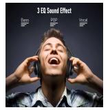 EAORUL Wireless Headphones Bluetooth, Bluetooth Headphones, 70H Playtime Headphone Wireless Bluetooth 5.1 with with Mic and 3EQ Modes, Over Ear Headphones HiFi Stereo for Home Traver Work(NO ANC) - Re