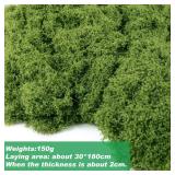 Fake Green Moss for Plants Indoor, 5.3OZ Artificial Moss for Potted Plants Decor, DIY Decorative Moss for Crafts Fairy Garden Floral Wedding Model Making Glass Containers Home (150g) - Retail: $10