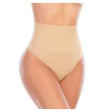Werena Tummy Control Thong Shapewear for Women Seamless Shaping Thong Panties Body Shaper Underwear(01# Beige-thong,Medium) - Retail: $16