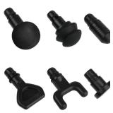 Cosmos 6 Pcs Massage Gun Heads Replaceable Attachment Adapter Deep Tissue Massager Gun Accessories, Assorted Functions for Runner Athletes Muscle Relaxation, Massage Head Connector Dia.18.6-18.8 mm - 