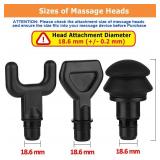Cosmos 6 Pcs Massage Gun Heads Replaceable Attachment Adapter Deep Tissue Massager Gun Accessories, Assorted Functions for Runner Athletes Muscle Relaxation, Massage Head Connector Dia.18.6-18.8 mm - 