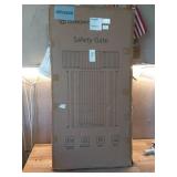 COMOMY 71\" Extra Tall Pet Gate for Cats, 29.5-40.6\" Extra Wide with Adjustable Cat Door, Pressure Mounted Easy Walk Through Gate with Door for Stairs, Doorways, Kitchen (Black) - Retail: $160